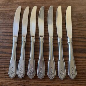 Vintage Rogers Co. Stainless "NORCREST BRENTWOOD" Knives Set Of 7